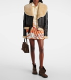 JW Anderson Shearling-trimmed leather jacket