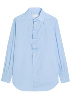 Maison Margiela Panelled Cotton-poplin Shirt Light Blue