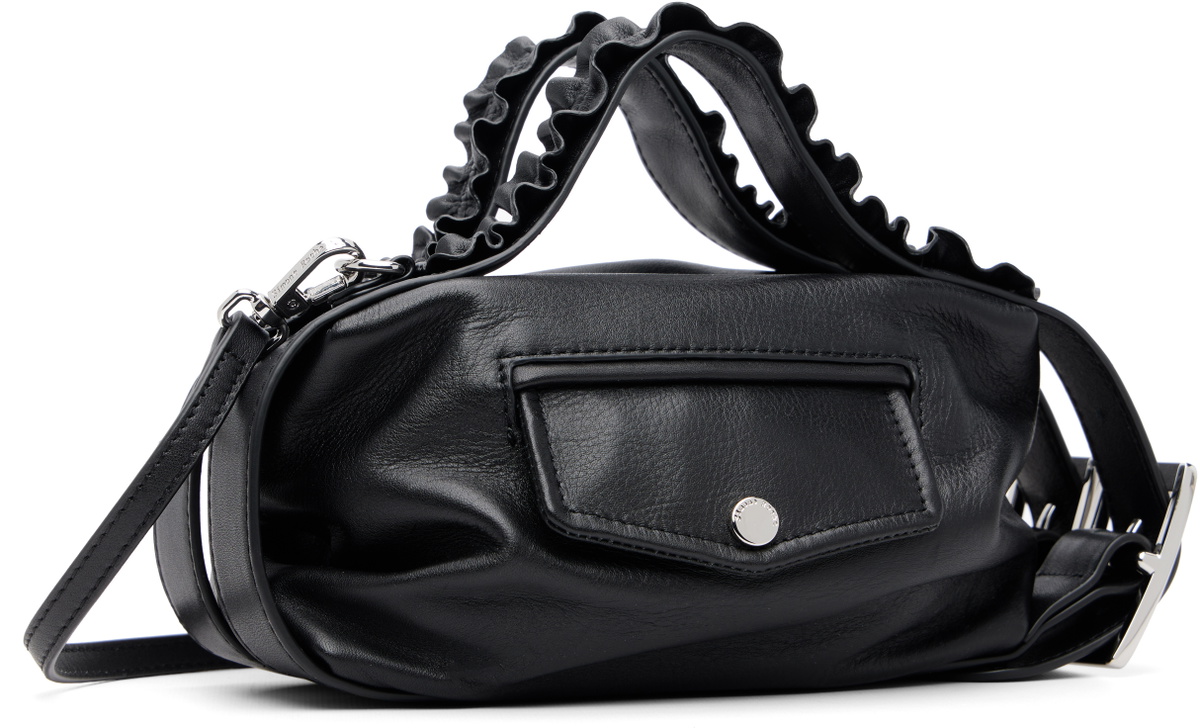 Simone Rocha Black Mini Biker Frill Belt Bag