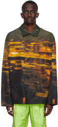 Dries Van Noten Multicolor Nylon Satin Printed Jacket