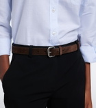 The Row Geo suede belt