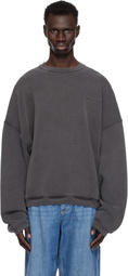Alexander Wang Gray Logo Crewneck Sweatshirt