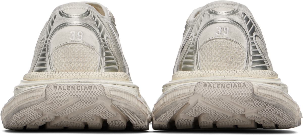 Balenciaga オフホワイト＆シルバー 3XL スリッポンスニーカー Balenciaga Off-White & Silver 3XL Slip On Sneakers Balenciaga