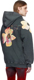 COÛT DE LA LIBERTÉ Gray Killian Flower Applique Terry Hoodie