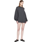 MM6 Maison Margiela Gray Off-shoulder Knit Minidress