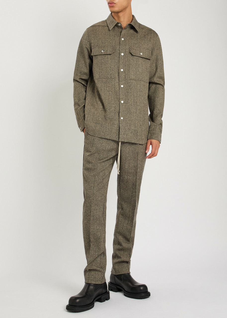 Rick Owens Slim-leg Wool Sweatpants Black