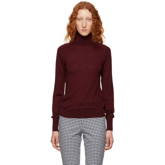 Photo: Victoria Beckham Burgundy Signature Merino Turtleneck