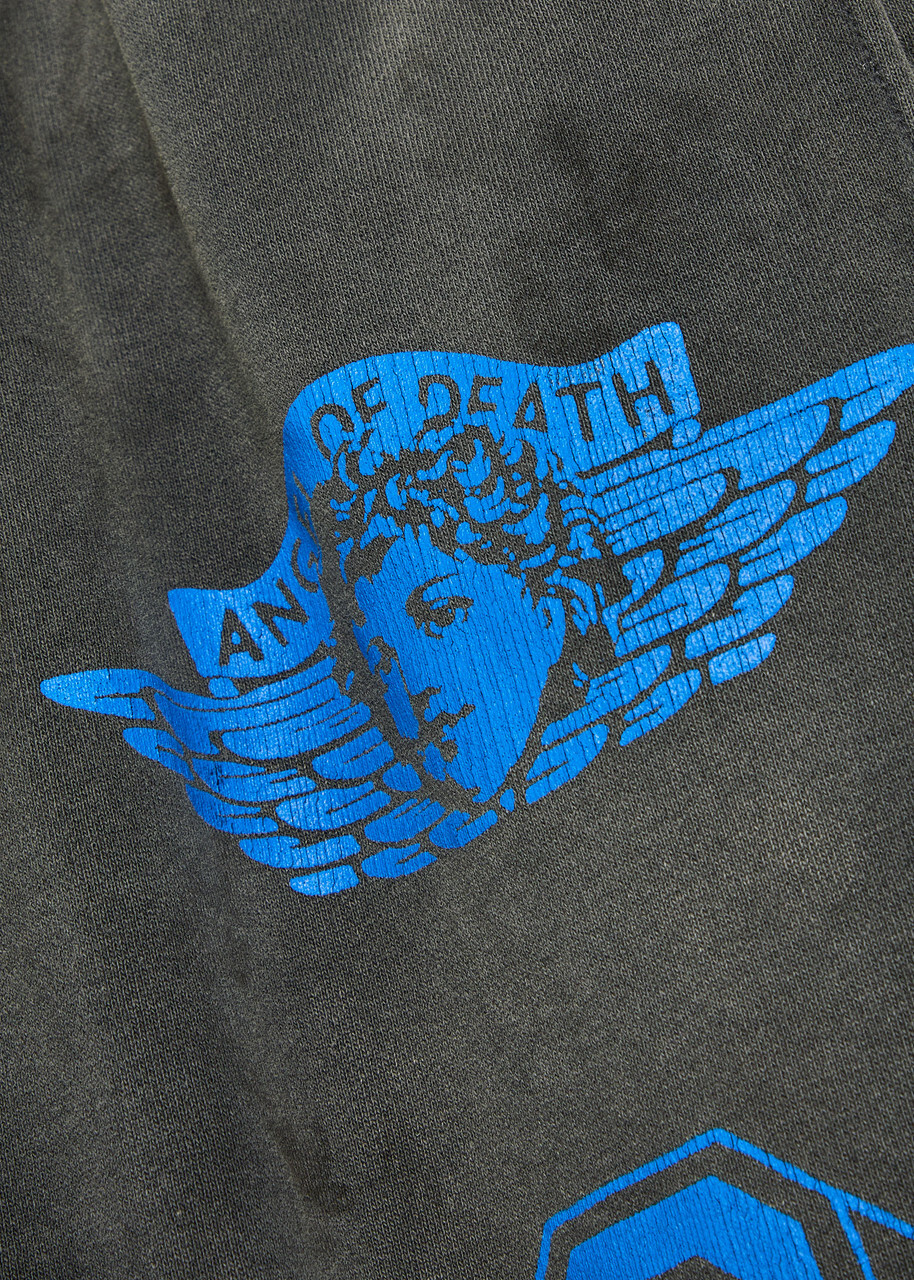 Saint Mxxxxxx Angel of Death Printed Cotton Sweatpants Black