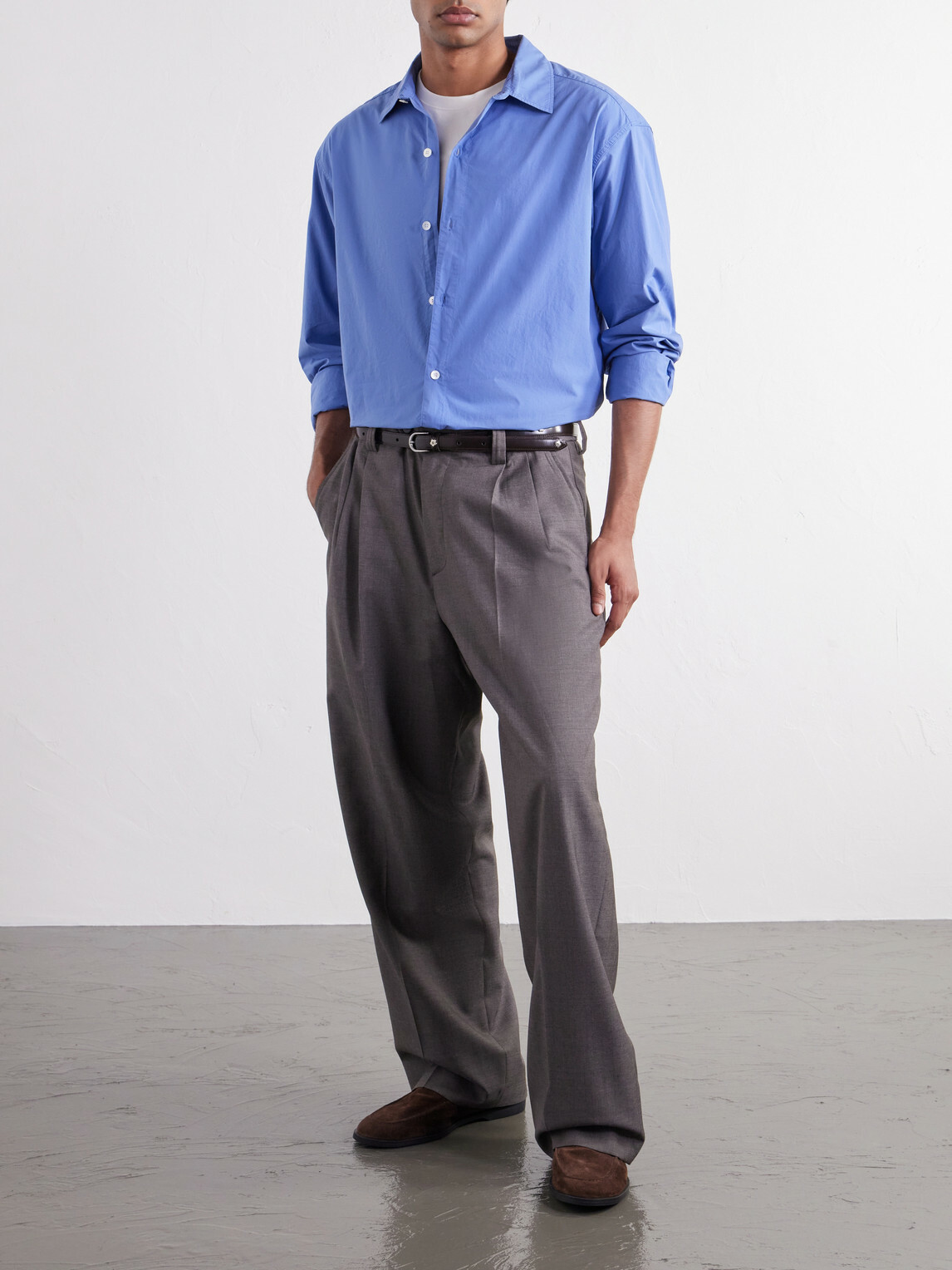 mfpen - Generous Cotton-Poplin Shirt - Blue