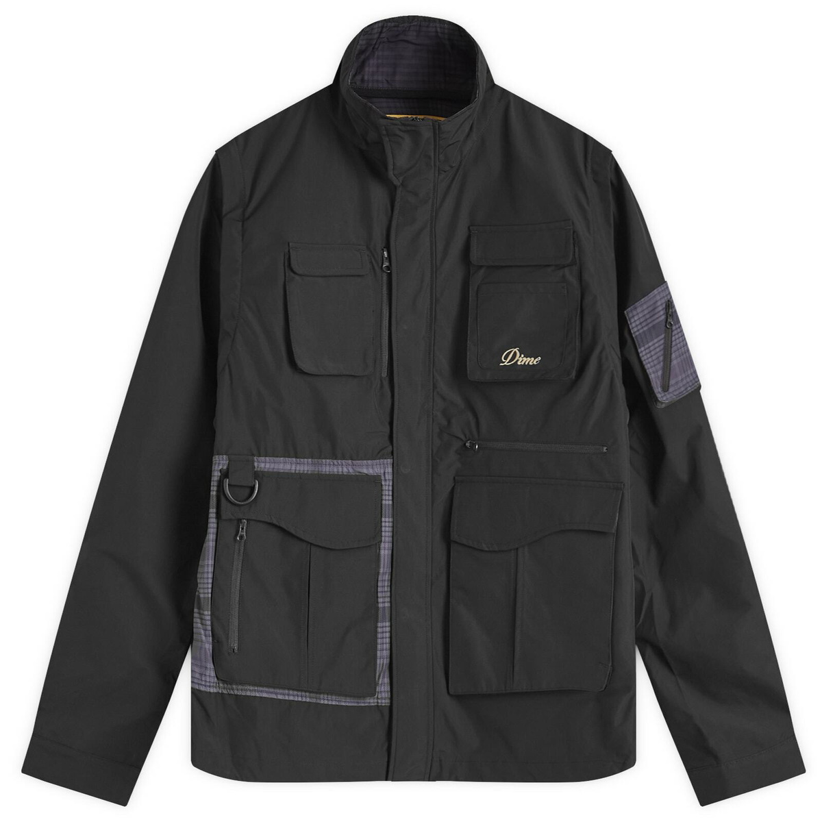 Dime Men's Zip-Off Fishing Jacket in Black Dime