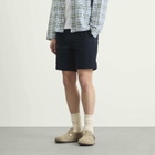 Wax London Men's Kurt Jumbo Seersucker Shorts in Dark Navy