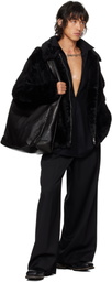 stein Black Leather Shoulder Bag