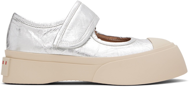 Photo: Marni Silver Leather Mary Jane Sneakers