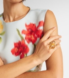 Oscar de la Renta Hibiscus Flower ring
