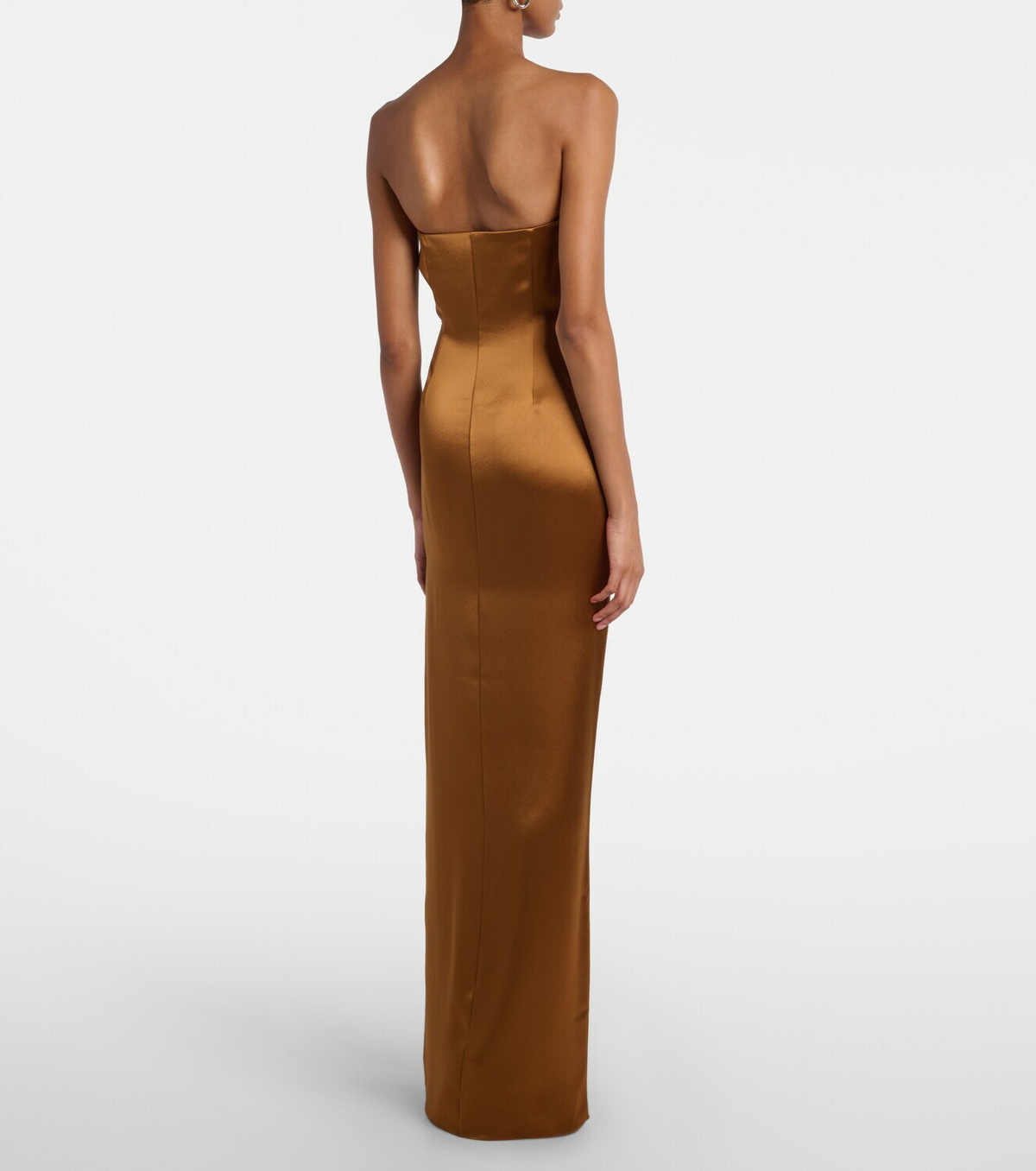 Galvan Satin bustier gown