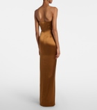 Galvan Satin bustier gown