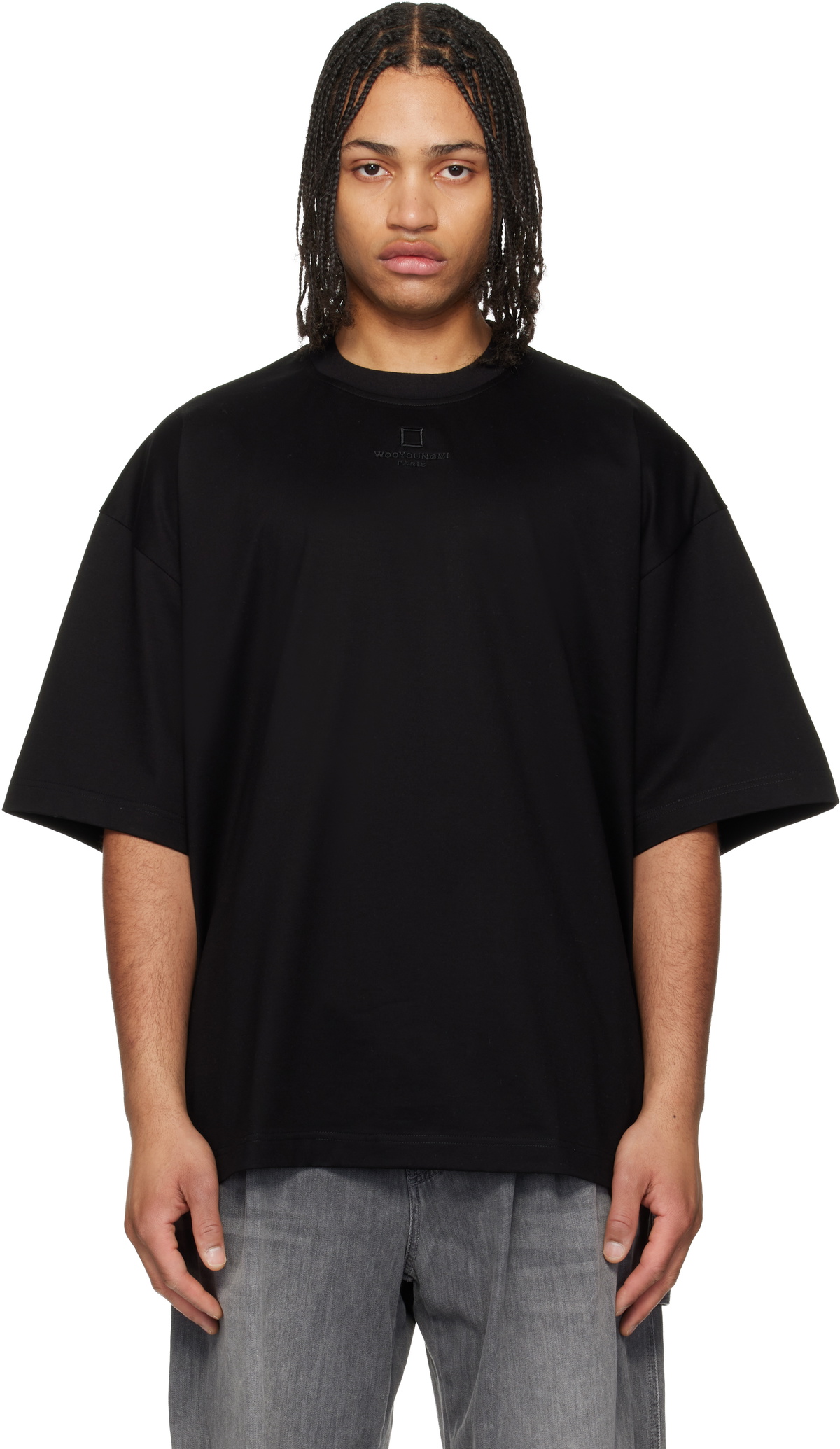 WOOYOUNGMI Pink Cotton Back Logo T-shirt Wooyoungmi