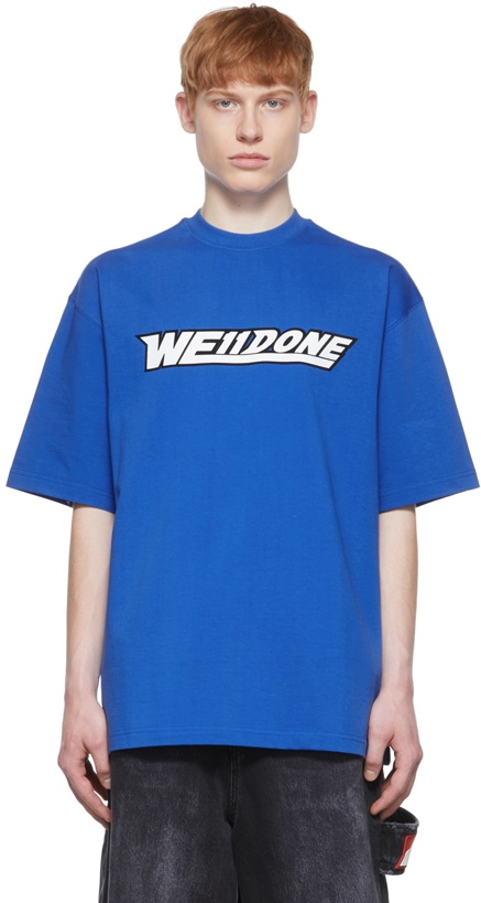 Photo: We11done Blue Cotton T-Shirt