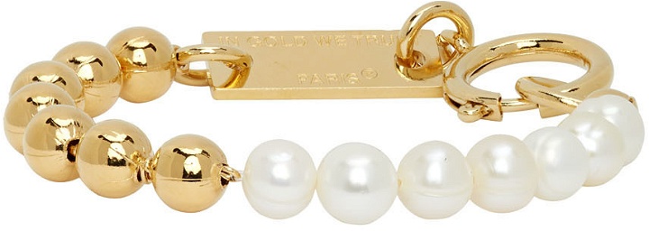Photo: IN GOLD WE TRUST PARIS Gold Ball Chain & Pearls Bracelet
