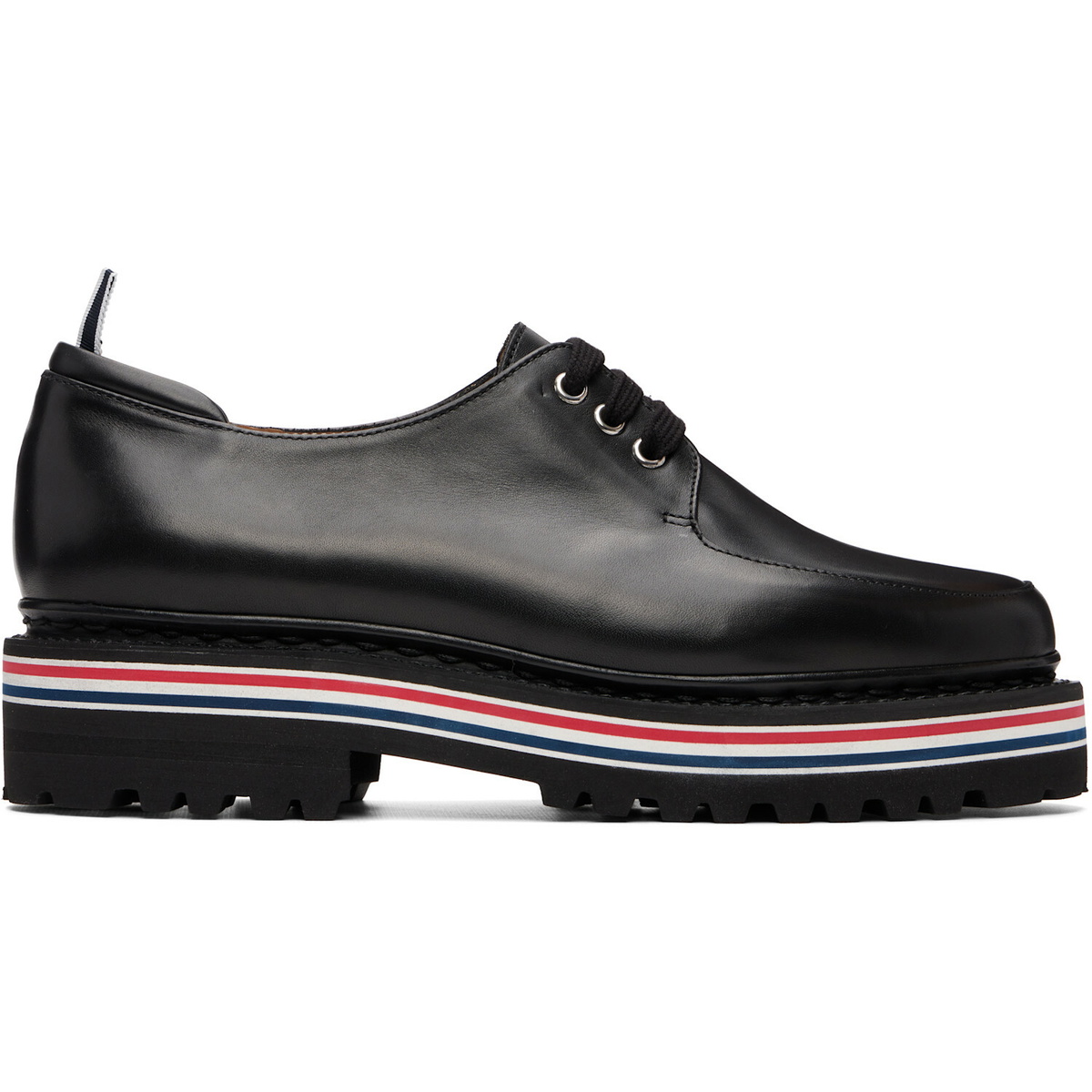 Thom Browne Black Vitello Calf All Terrain Sole Derbys