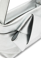 Acne Studios Musubi Metallic Leather Shoulder bag - Silver - One Size