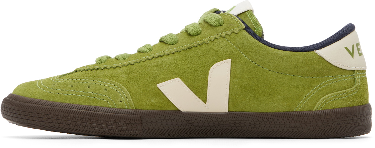 VEJA Green Volley Suede Sneakers