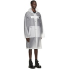 VETEMENTS Transparent Limited Edition Logo Print Raincoat