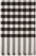 Acne Studios Brown & Off-White Check Scarf