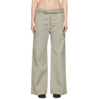 Acne Studios Gray Twill Belt Trousers