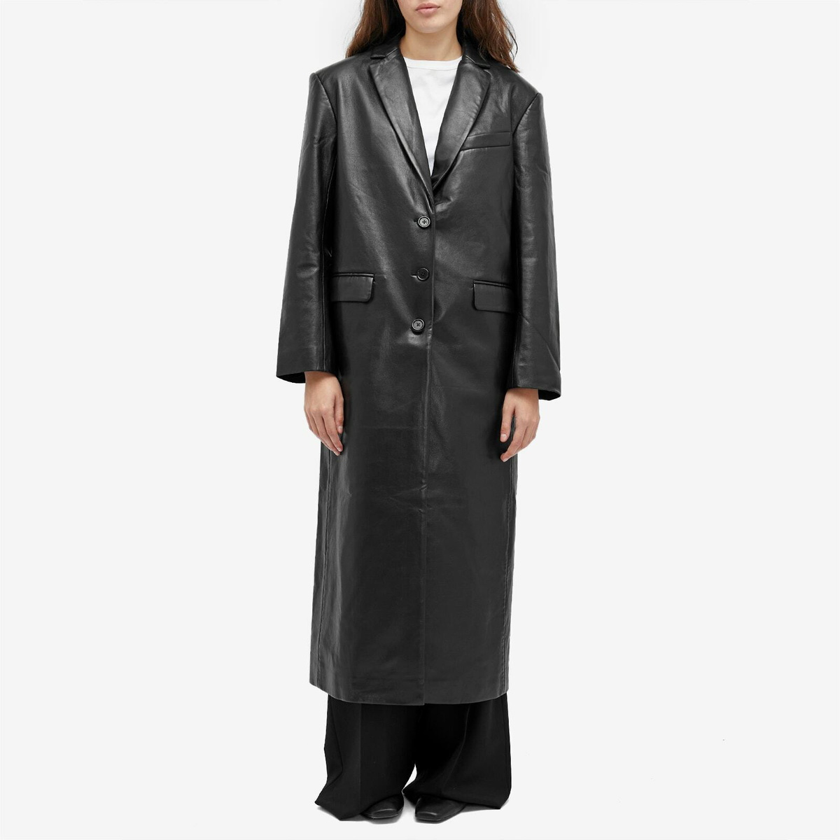 コート ANINE BING Women Coats A 01 4001 000 BLACK ANINE BING Dylan Coat - Black Cashmere Blend