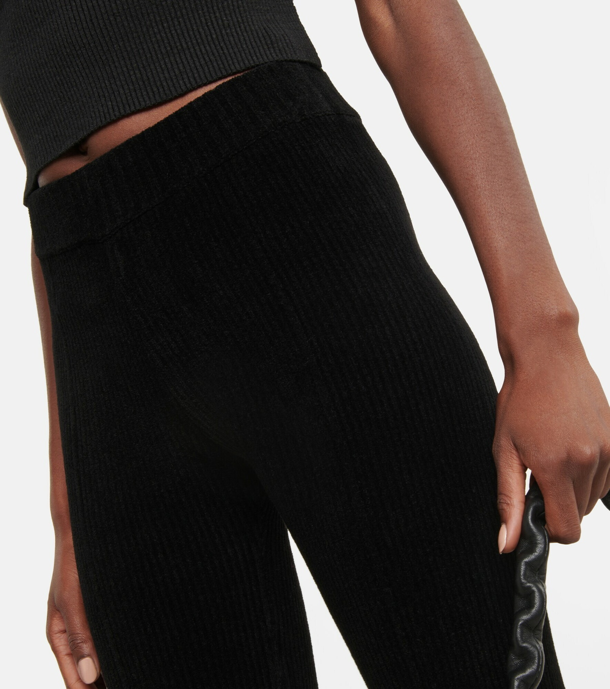Jacquemus - Chenille ribbed-knit flared pants