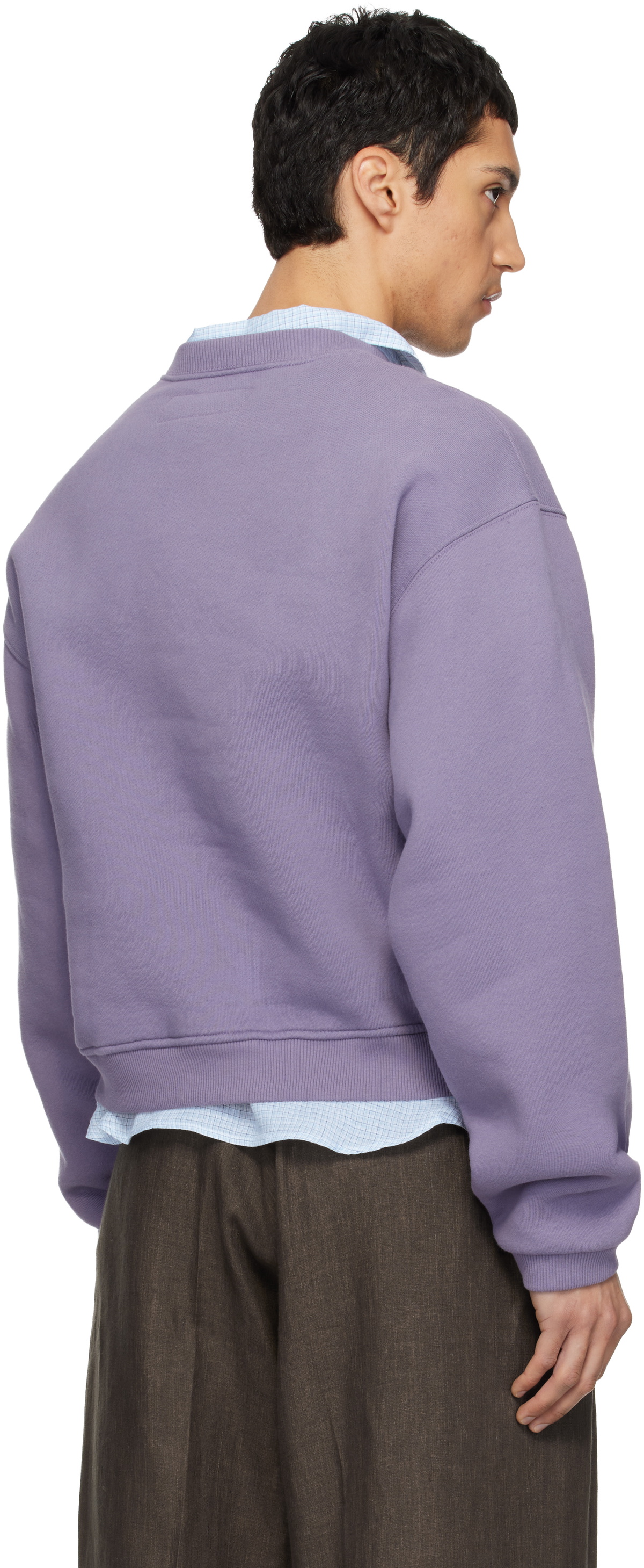 ERL Purple Script Crewneck Sweater