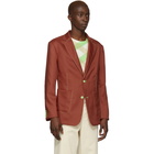 Eckhaus Latta Red Twill Blazer