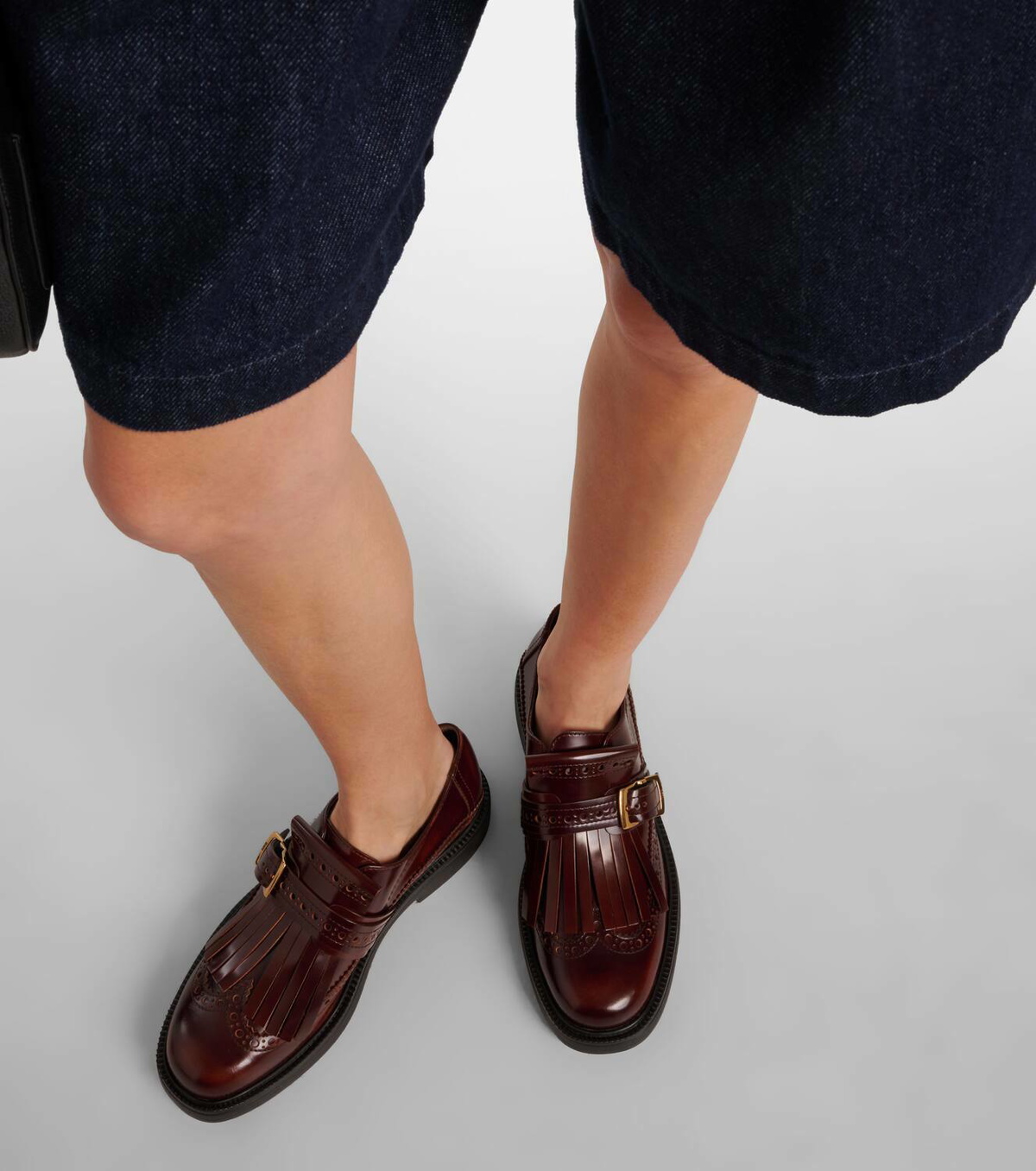 Tod\'s leather sole monk strap loafer Tods Leather Two-Tone Double Monk Strap Shoes – Bluefly main image 2