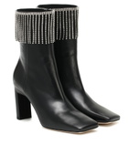 Wandler - Isa embellished leather ankle boots