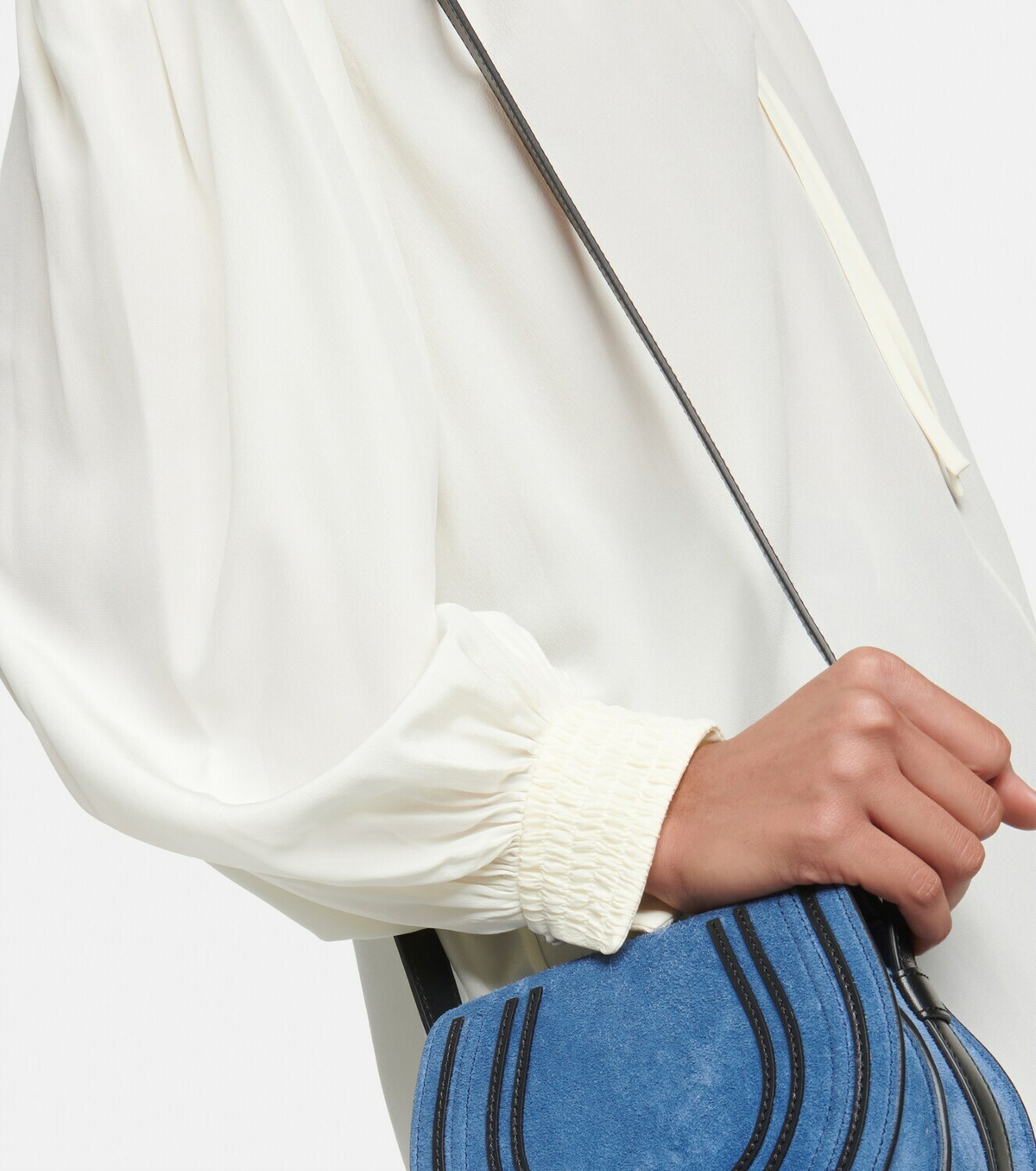 Chloé Tie-neck silk satin shirt
