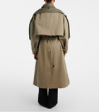 Bottega Veneta Intrecciato leather-trimmed trench coat