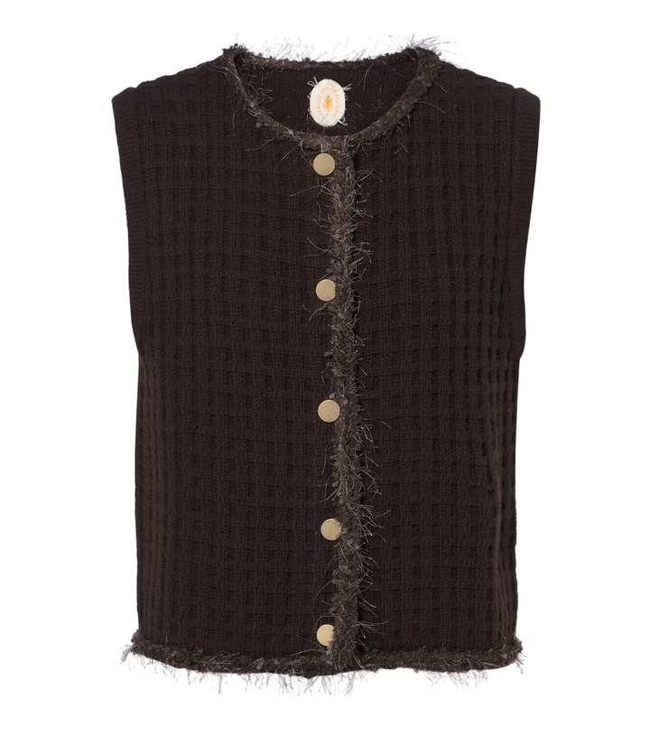 Photo: Jardin des Orangers Waffle-knit wool and cashmere sweater vest