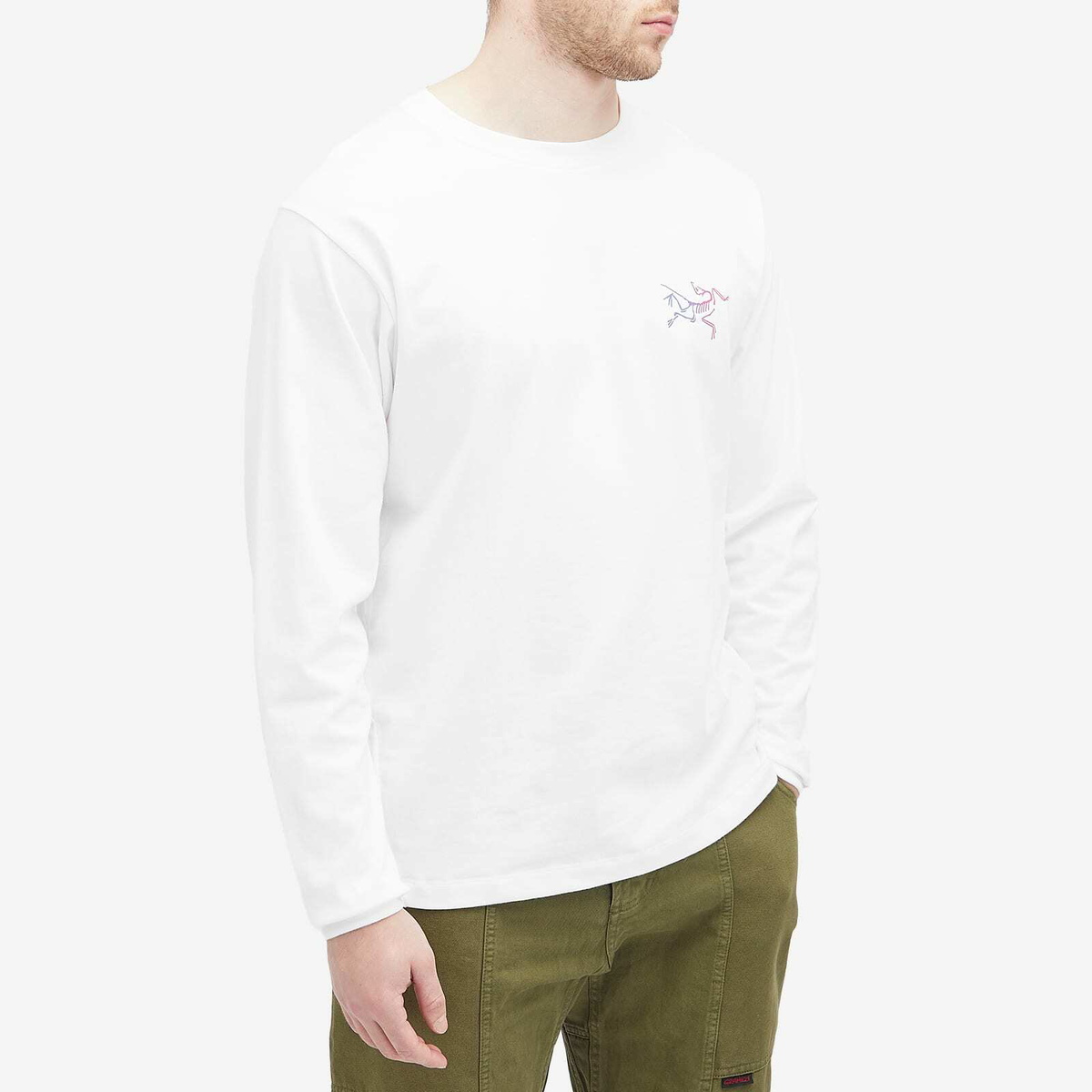 Arc'teryx Men's Kragg Heatmap Long Sleeve Logo T-Shirt in White