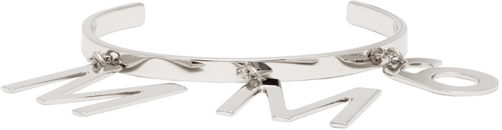 Photo: MM6 Maison Margiela Silver Logo Charm Bracelet