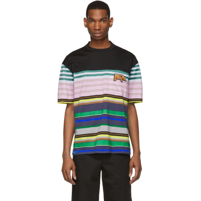 Photo: Prada Multicolor Stripe T-Shirt