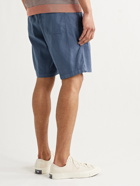ALTEA - Slub Linen-Blend Shorts - Blue - XL