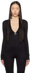 AREA Black Star Stud Top