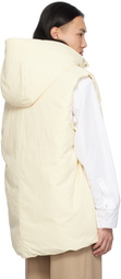 Jil Sander Beige Medium Fill Down Vest