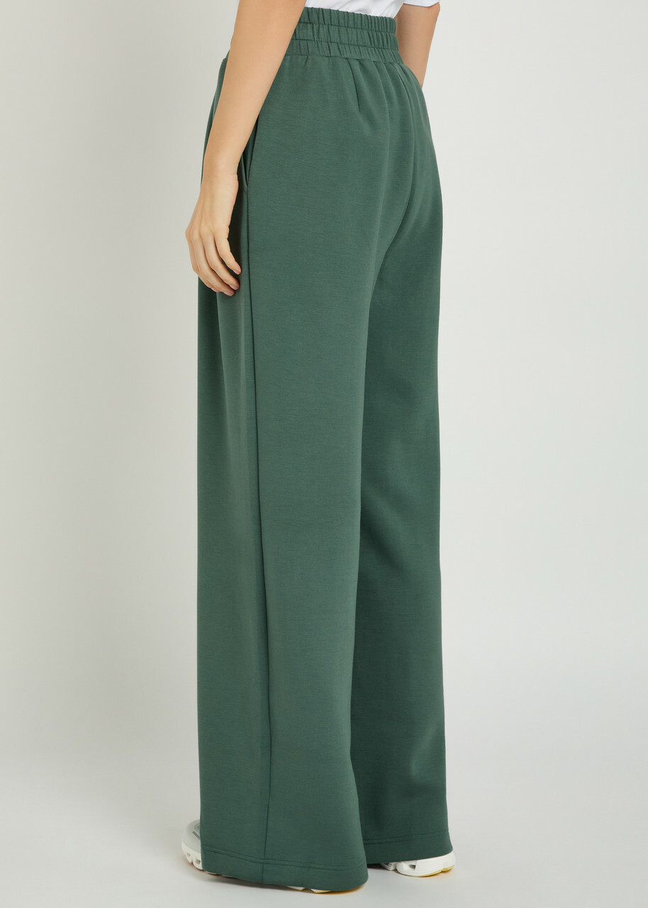 Varley The Extra Wide Leg 29.5in Stretch-jersey Sweatpants Dark Green