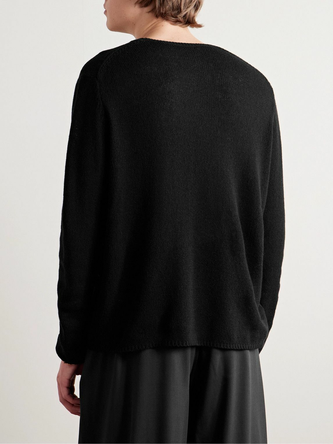 Auralee - Summer Cashmere Sweater - Black Auralee