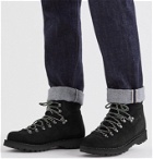 Diemme - Roccia Vet Leather-Trimmed Suede Hiking Boots - Black
