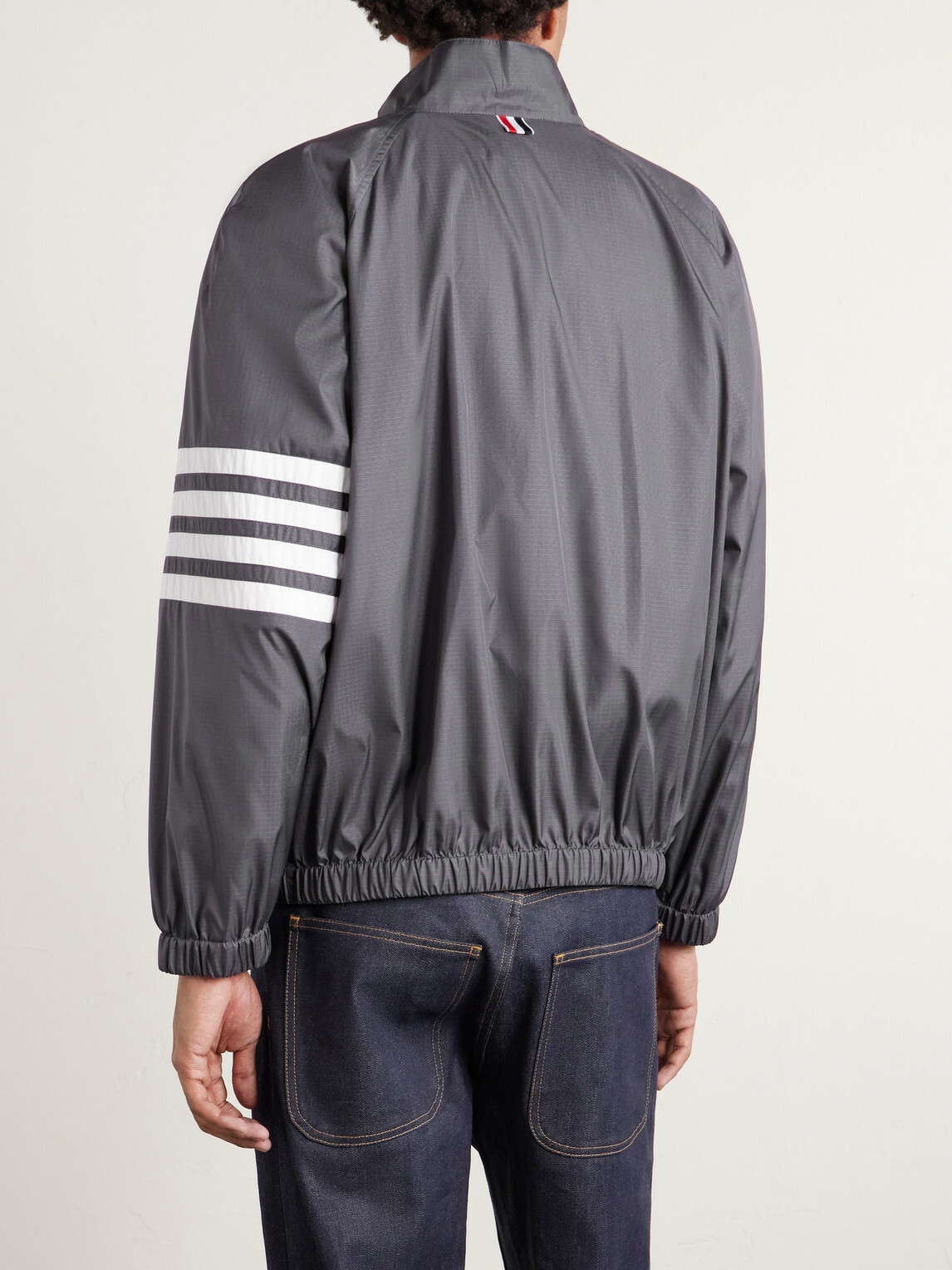 Thom Browne - Striped Ripstop Track Jacket - Gray