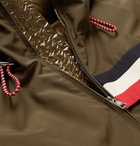 Moncler Genius - 2 Moncler 1952 Oversized Striped Shell-Trimmed Gabardine Hooded Parka - Men - Army green