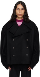 EGONlab Black Oversized Peacoat